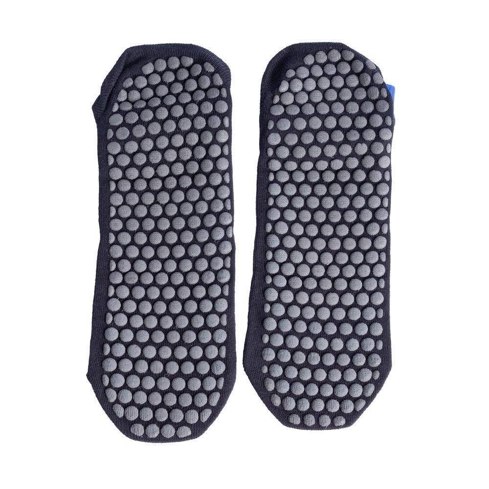 Meias Pilates Algodão Antiderrapante F3-PA Preto Azul Acte