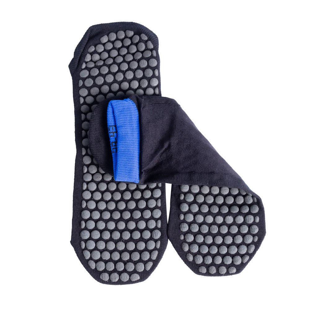 Meias Pilates Algodão Antiderrapante F3-PA Preto Azul Acte