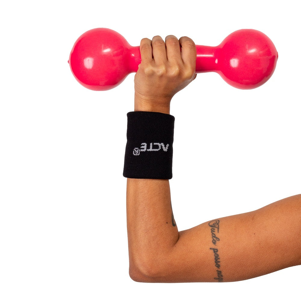 Munhequeira P 8x8 Algodão Elastano F8-P Preto e Cinza Acte