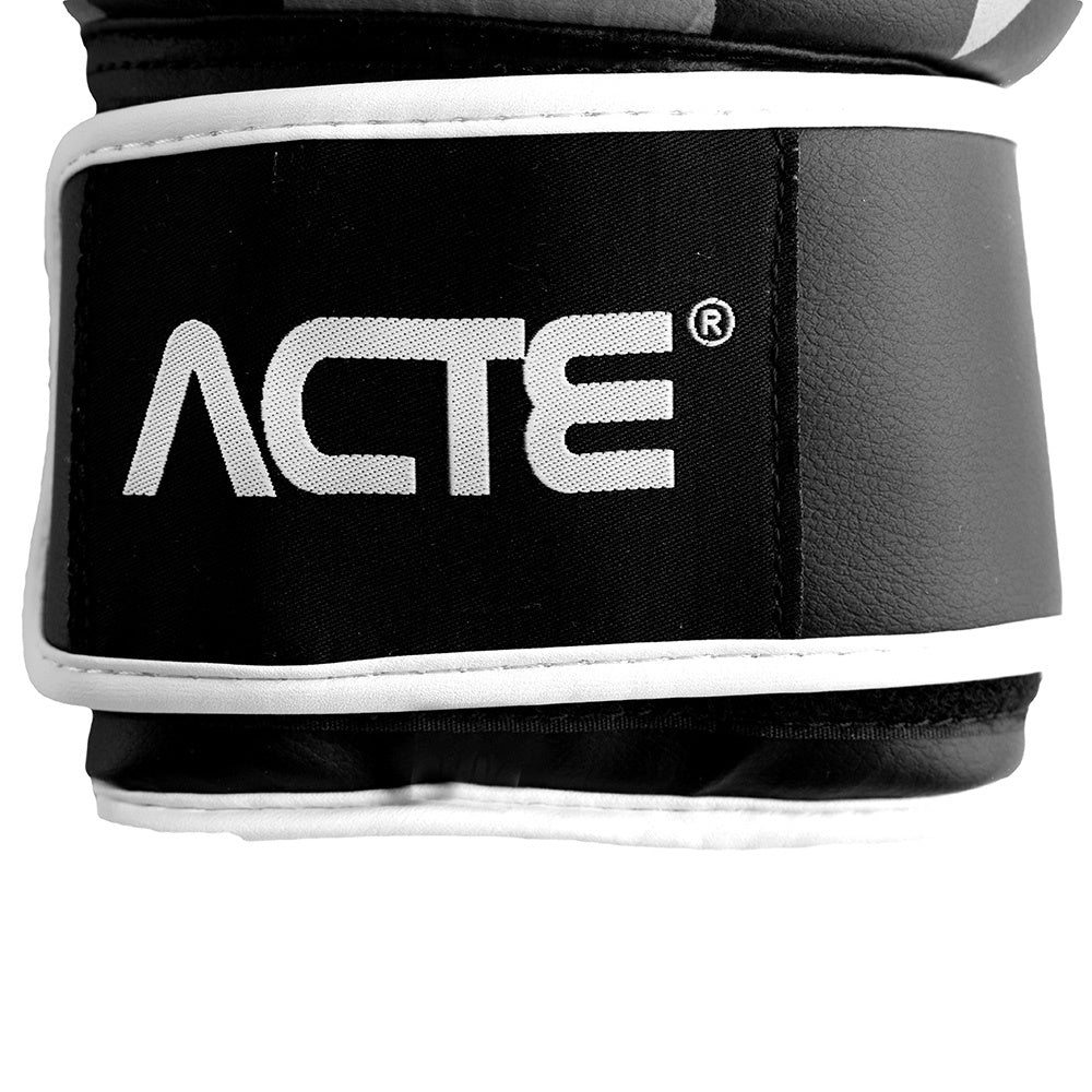 Luva de Boxe e Muay Thai, Preto e Cinza, 16oz , Cinza P10-16 Acte Sports