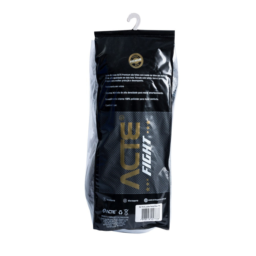Luva Premium de Boxe e Muay Thai, Prata, Caveira, em PU, Tamanho 12oz, P14-12, Acte Sports