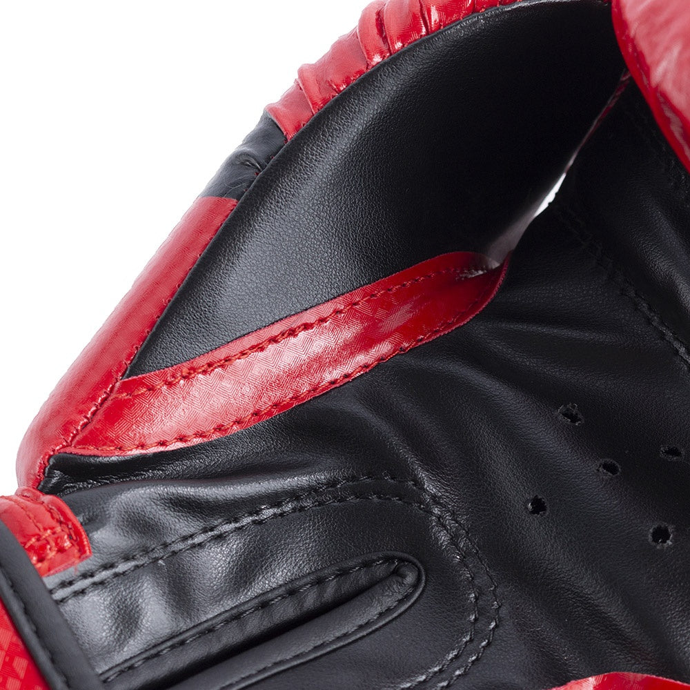 Luva Premium De Boxe e Muay Thai Vermelha e Preta em PU 10oz P16-10 Acte Sports