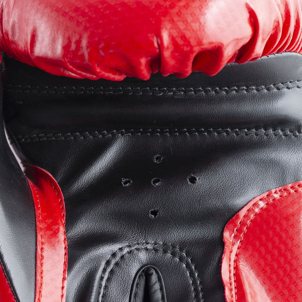 Luva Premium De Boxe e Muay Thai Vermelha e Preta em PU 10oz P16-10 Acte Sports