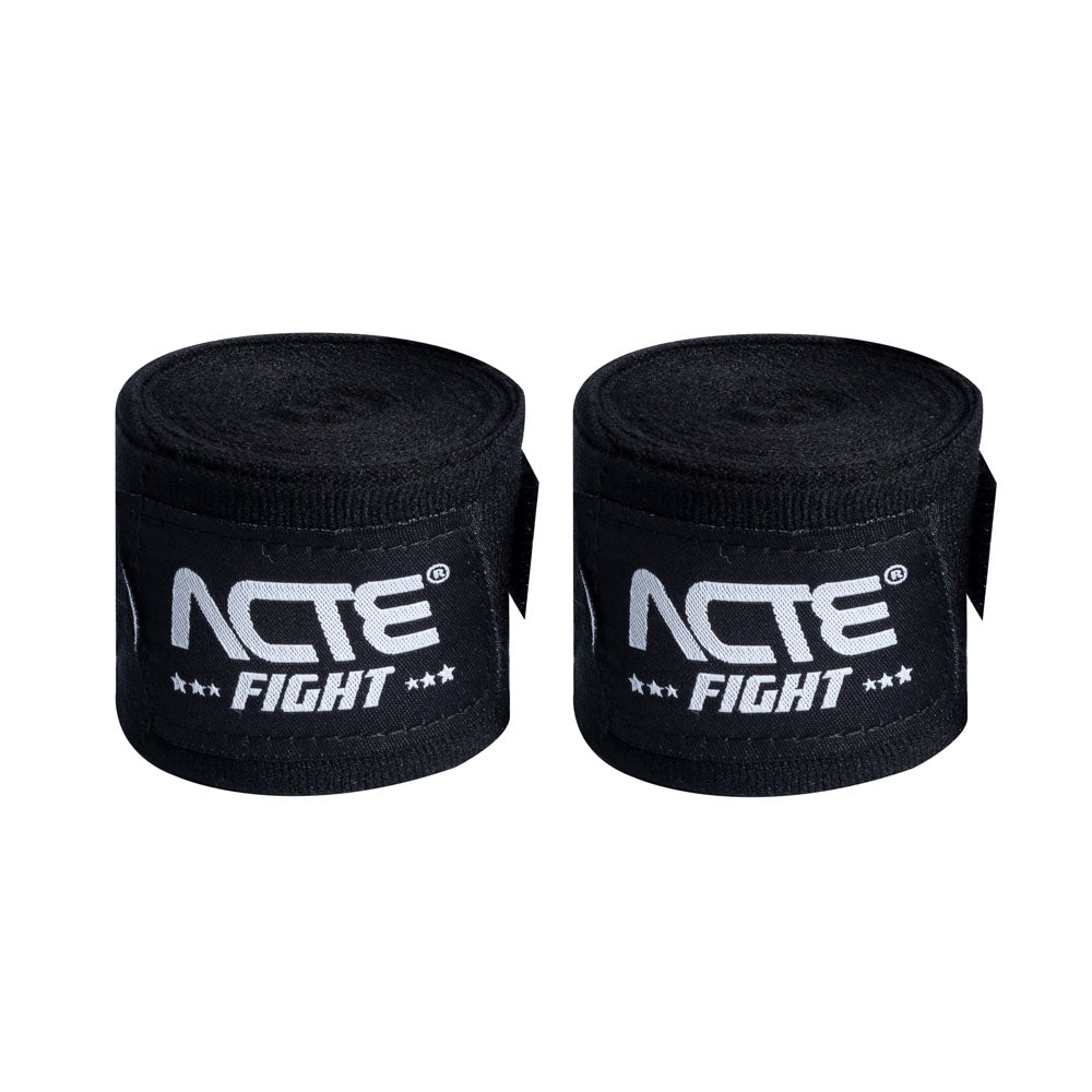 Bandagem Elástica 5m Acte Sports Preta para Boxe Muay Thai