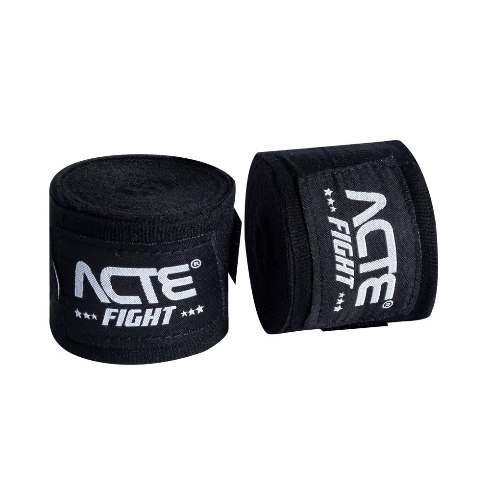 Bandagem Elástica 5m Acte Sports Preta para Boxe Muay Thai