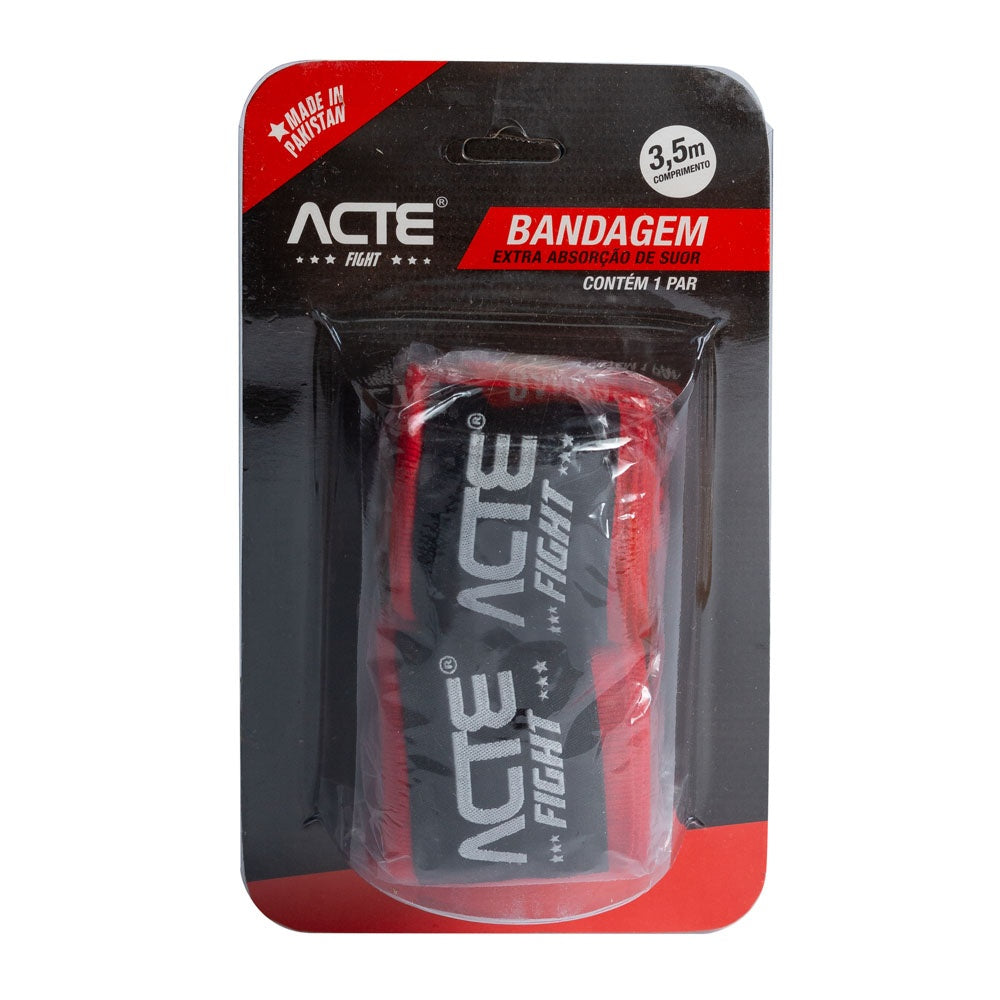 Bandagem Elastica 3,5 Metros, Vermelha, P8-V, Acte Sports