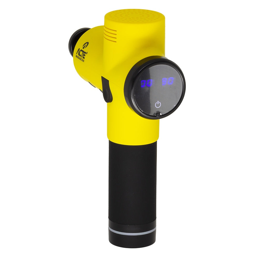 Massageador Profissional Gun R16-A, Elétrico e Portátil, Amarelo - Acte