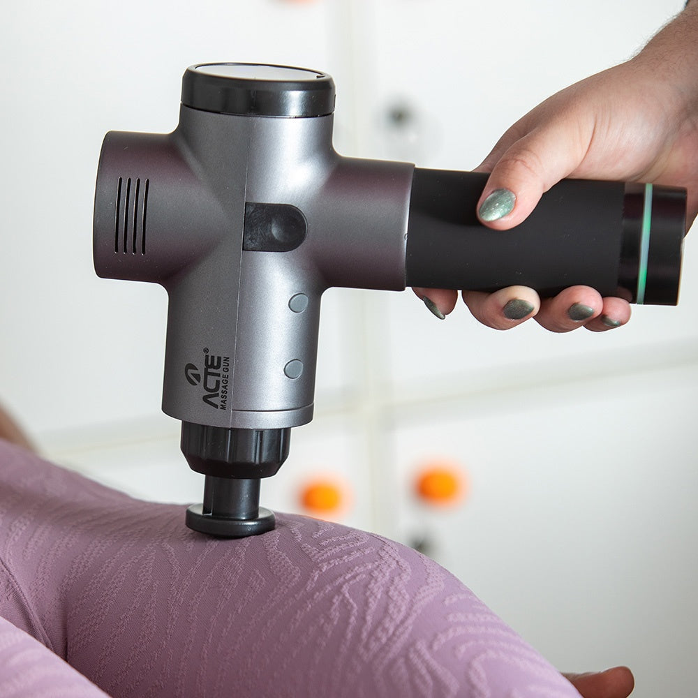 Massageador Gun Sem Fio R16-P, Elétrico, Fisioterapia e Relaxamento, Preto - Acte