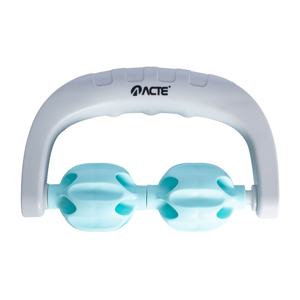 Rolo Massageador Manual Duplo PP R22 Azul Claro e Cinza Acte