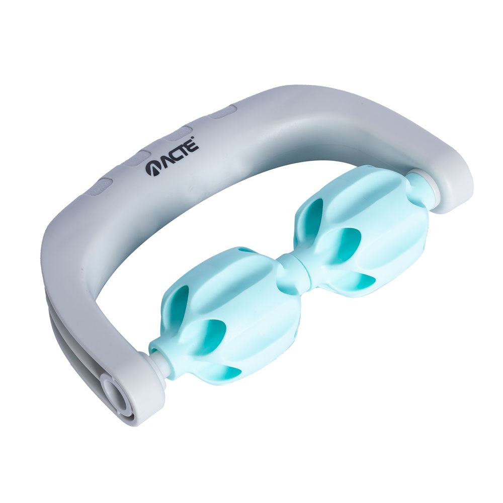 Rolo Massageador Manual Duplo PP R22 Azul Claro e Cinza Acte