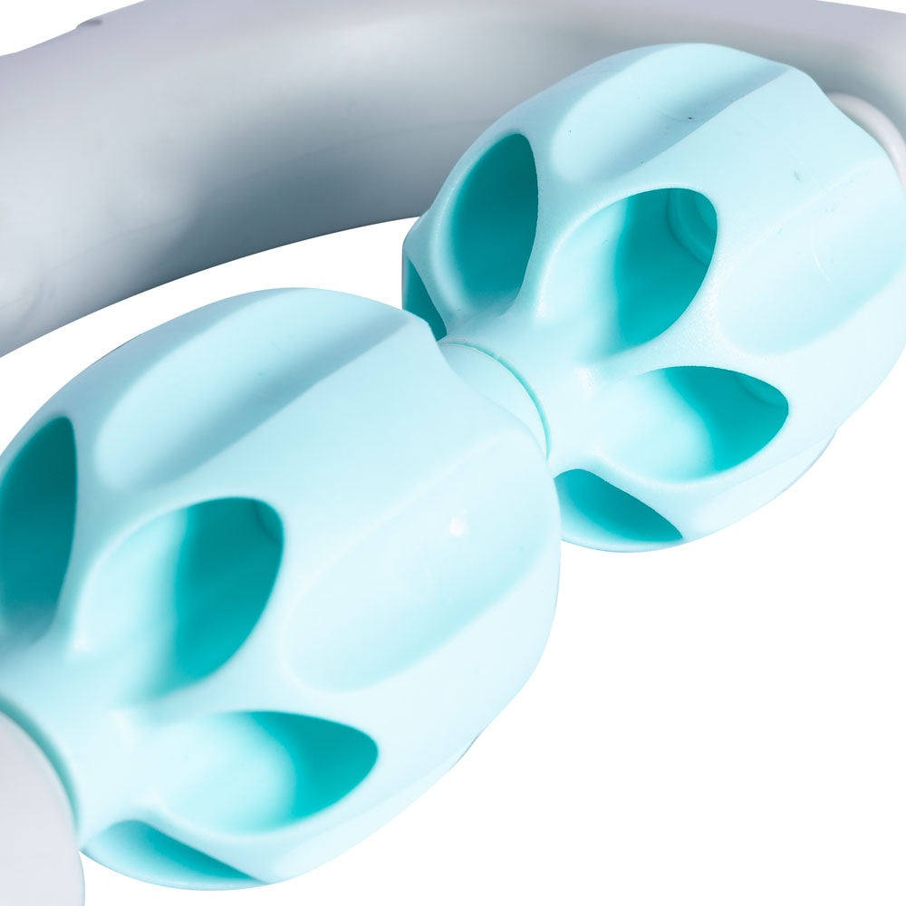 Rolo Massageador Manual Duplo PP R22 Azul Claro e Cinza Acte