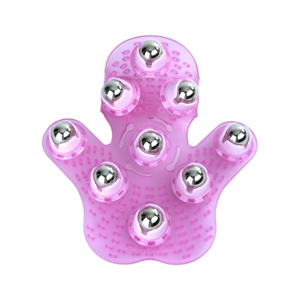 Luva Massageadora Corporal Com Esferas Rosa R23-R Acte