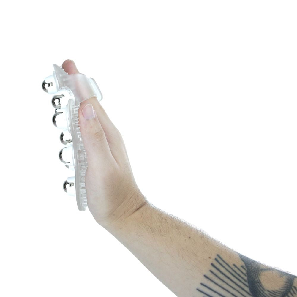 Luva Massageadora Corporal Com Esferas Transparente R23-T Acte