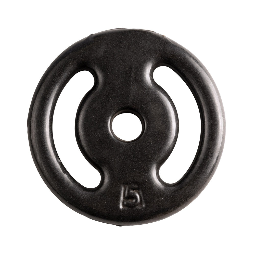 Anilha Emborrachada 5Kg Ferro Fundido PVC S25 Preto Acte