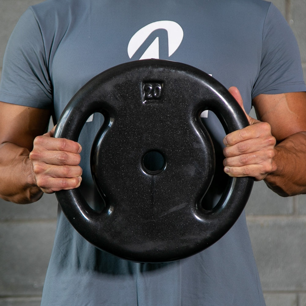 Anilha Emborrachada 20Kg Ferro Fundido PVC S27 Preto Acte