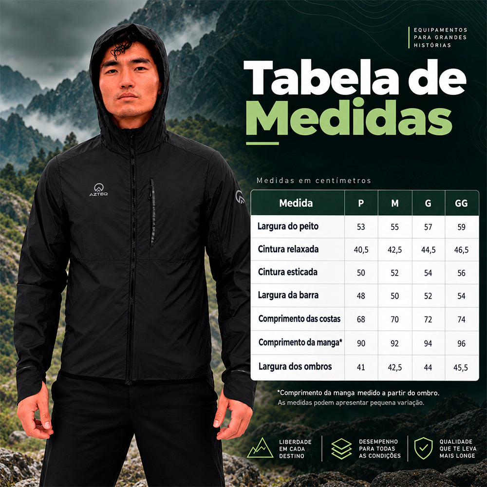 Jaqueta Masculina Corta Vento IZEL Light AZTEQ