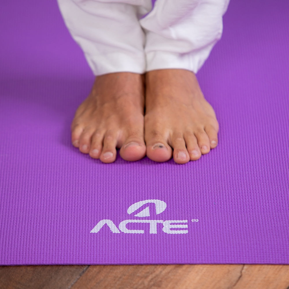 Tapete Yoga Mat Antiderrapante PVC Indoor T10 Roxo Acte