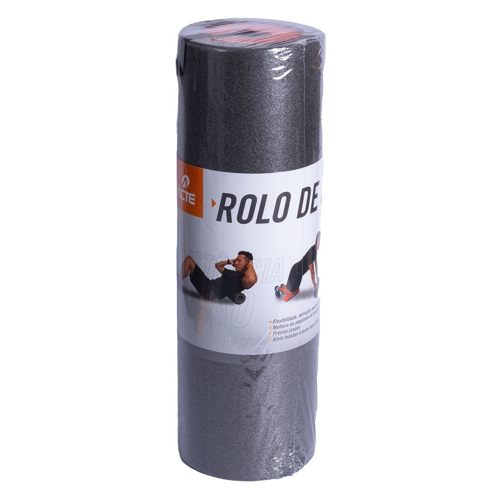 Rolo de Massagem 3 em 1 PVC EVA T115 Laranja e Cinza Acte