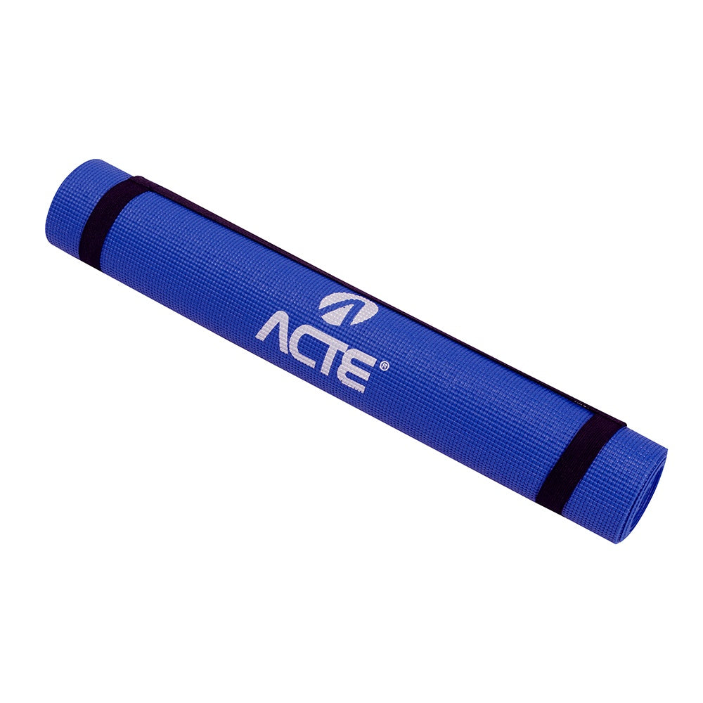 Tapete Yoga Mat Antiderrapante PVC Indoor T11 Azul Acte