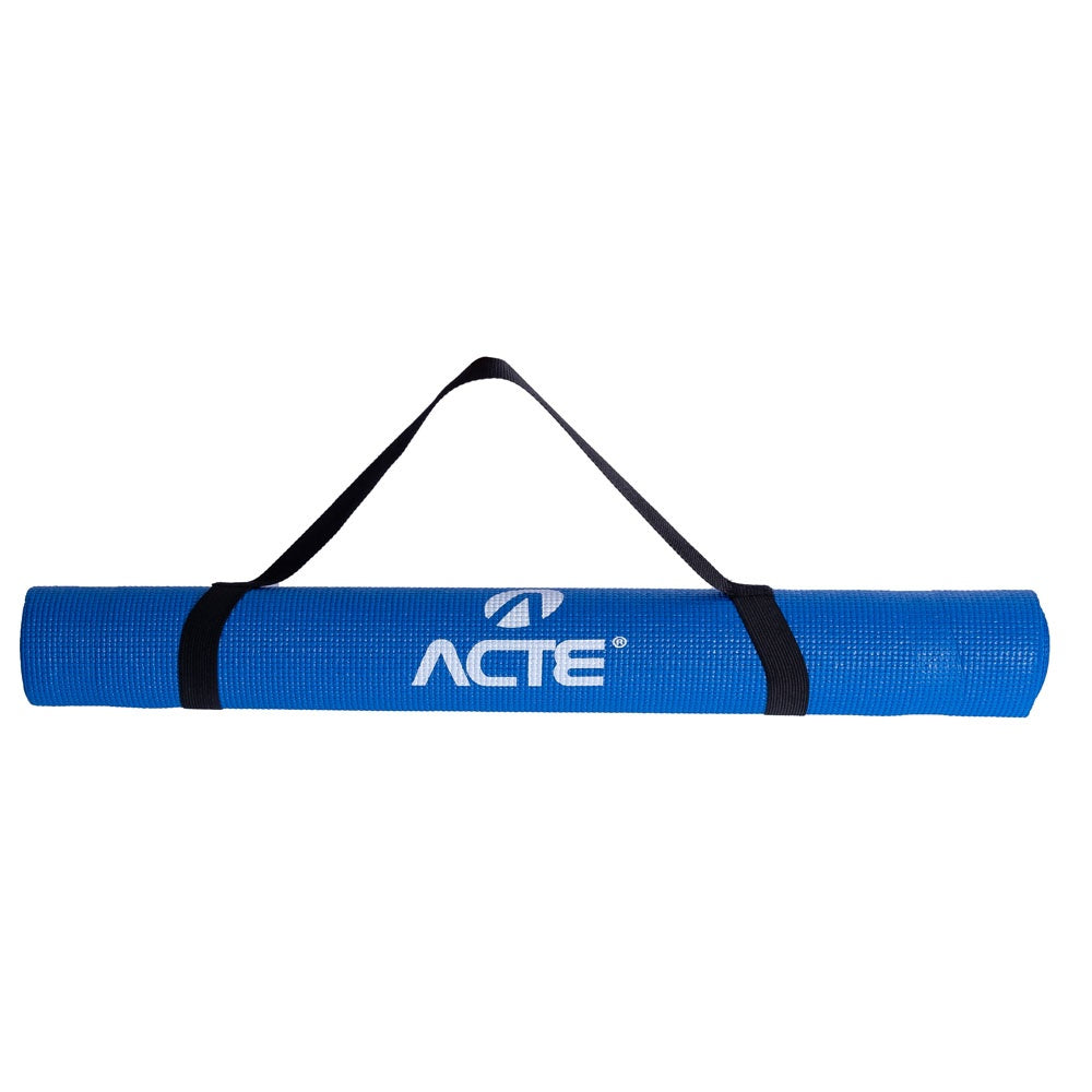Tapete Yoga Mat Antiderrapante PVC Indoor T11 Azul Acte