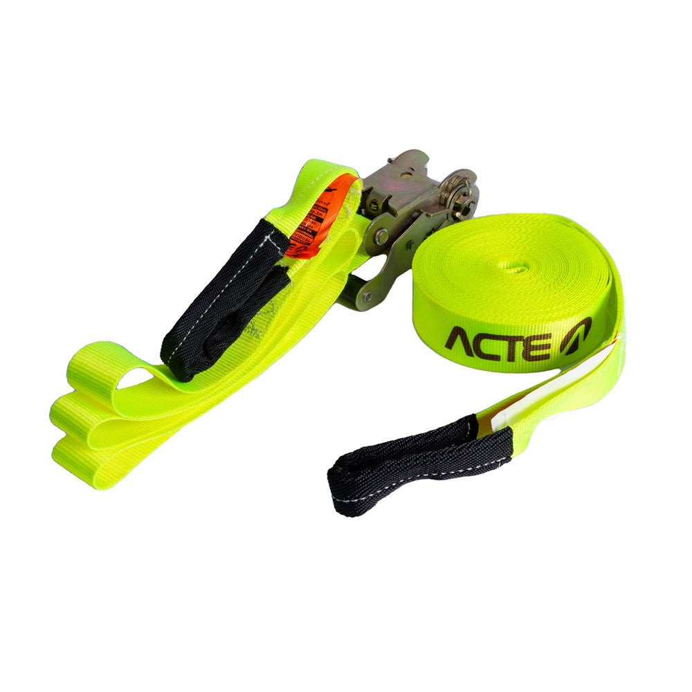 Slackline 10 Metros Poliéster Catraca T122 Verde Acte