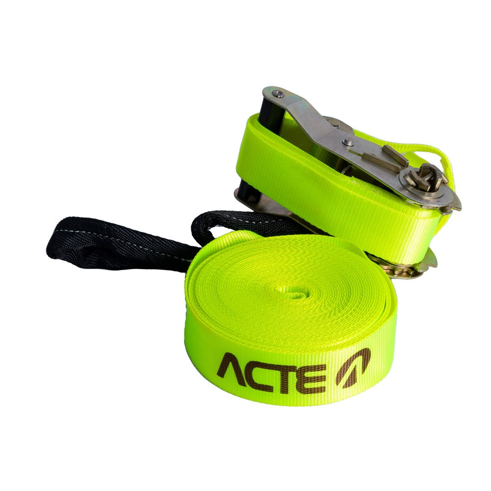 Slackline 10 Metros Poliéster Catraca T122 Verde Acte