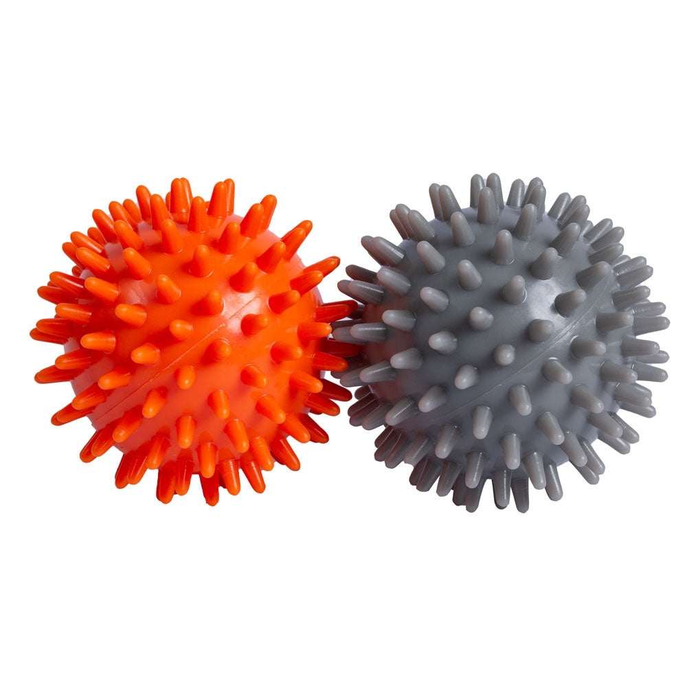 Par de Bolas Massagem PVC T126 Cinza e Laranja Acte