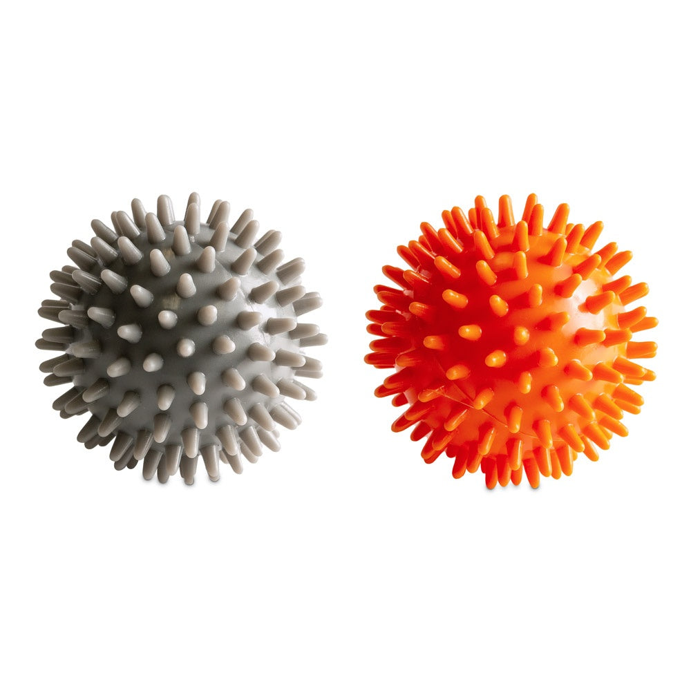 Par de Bolas Massagem PVC T126 Cinza e Laranja Acte