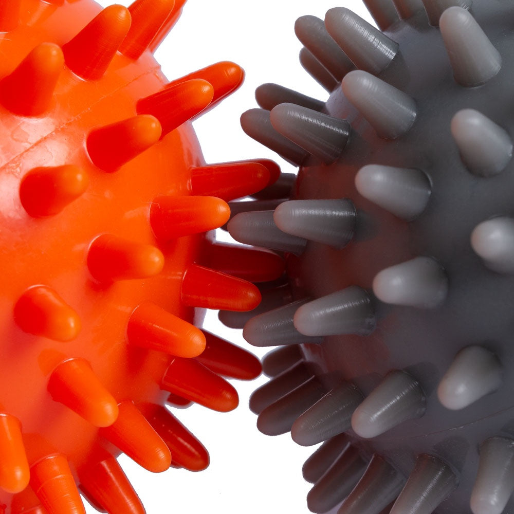 Par de Bolas Massagem PVC T126 Cinza e Laranja Acte