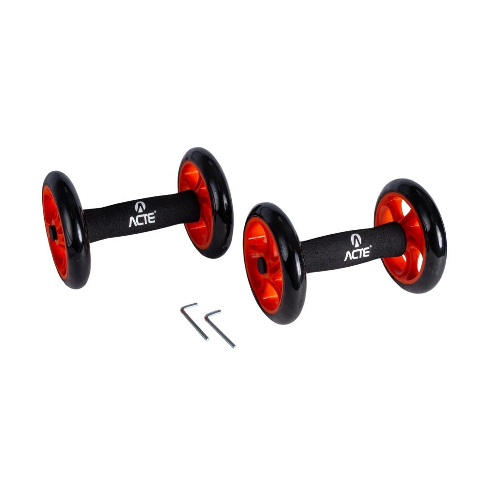 Roda Abdominal Dupla Laranja T145 Acte Sports
