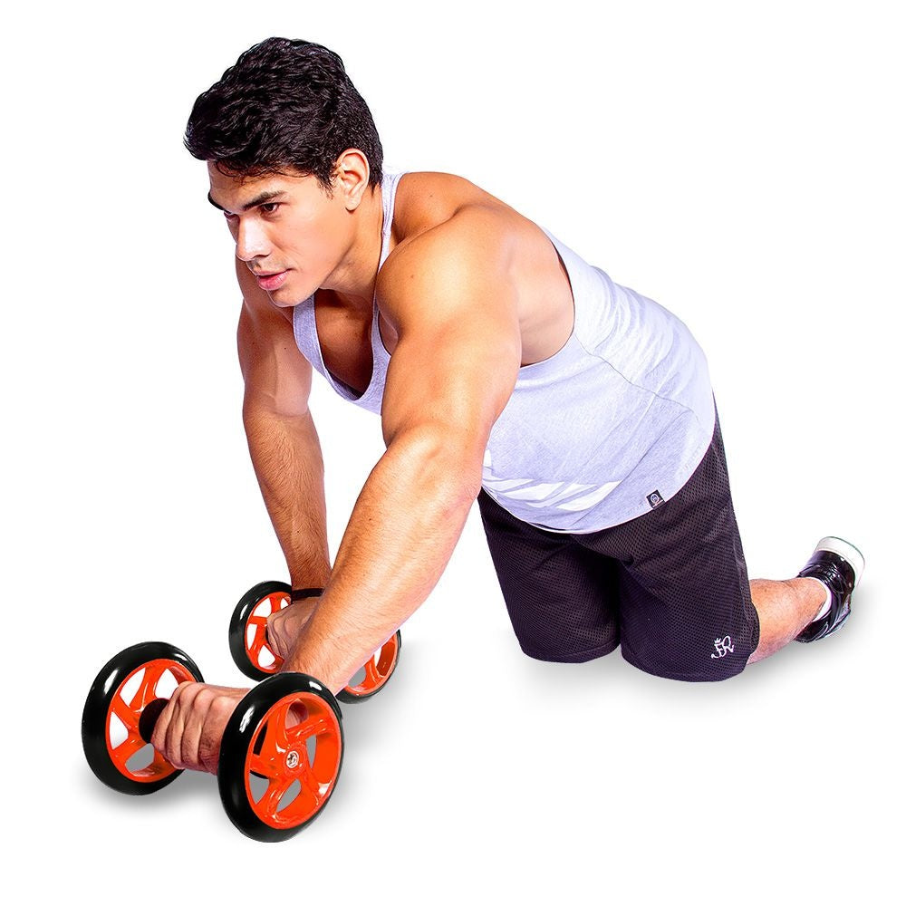 Roda Abdominal Dupla Laranja T145 Acte Sports
