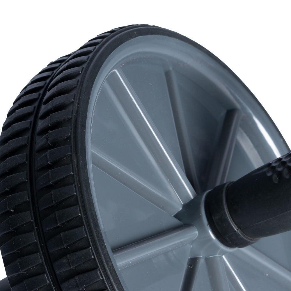 Roda Abdominal Plástico Borracha T14 Cinza e Preto Acte