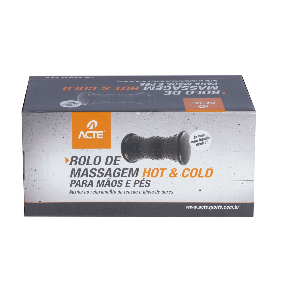 Massageador Rolo Mãos e Pés PVC T166 Preto Acte