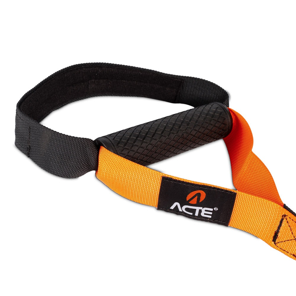 Fita de Suspensão 160cm T16, Nylon e Aço, Yoga, Funcional e Fisioterapia, Preto - Acte