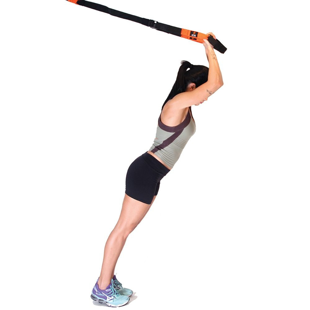 Fita de Suspensão 160cm T16, Nylon e Aço, Yoga, Funcional e Fisioterapia, Preto - Acte