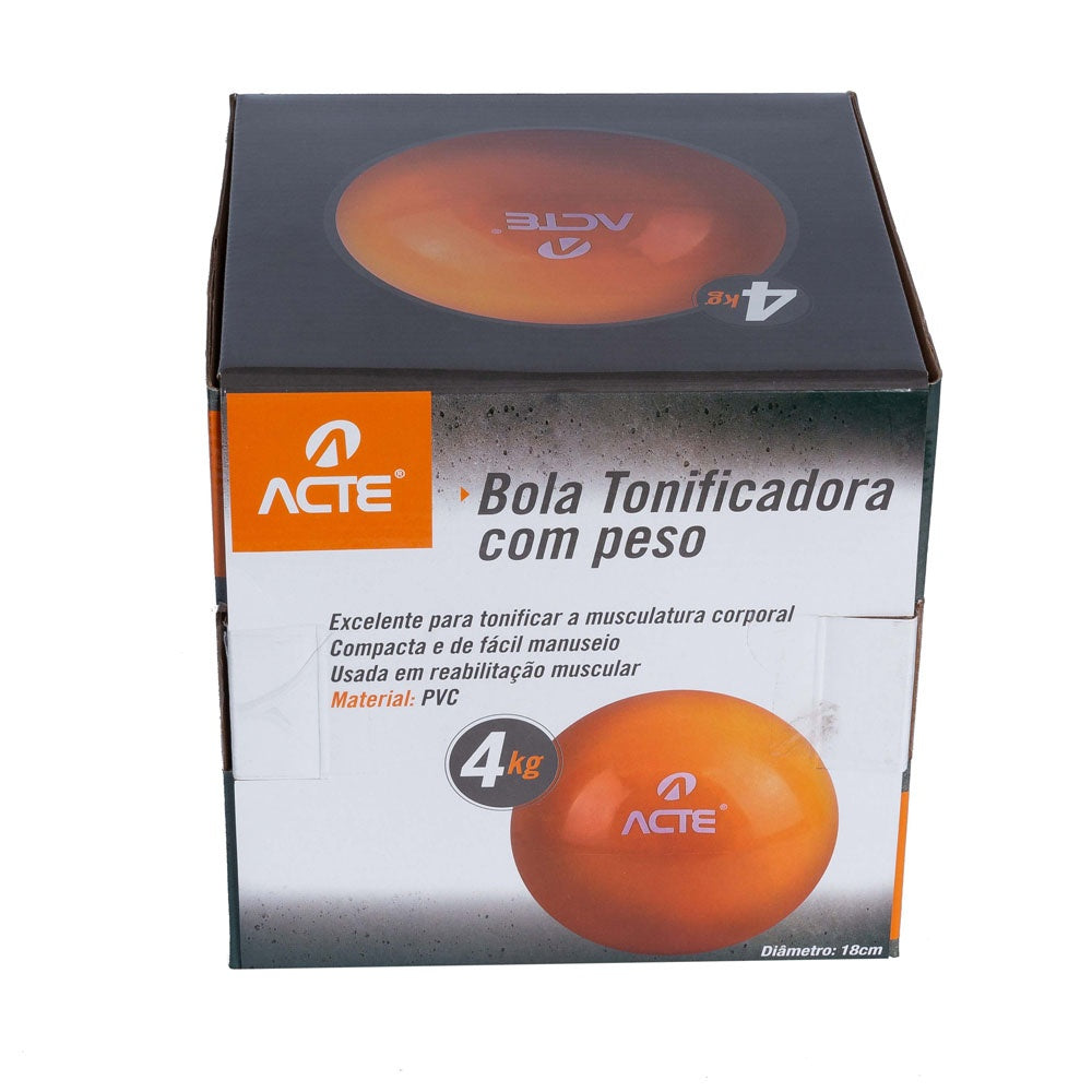 Bola Peso 4kg PVC Areia T174 Laranja Acte