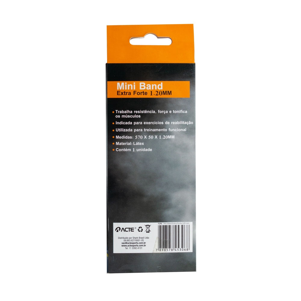 Mini Band Preta T176 Acte Sports Extra Forte