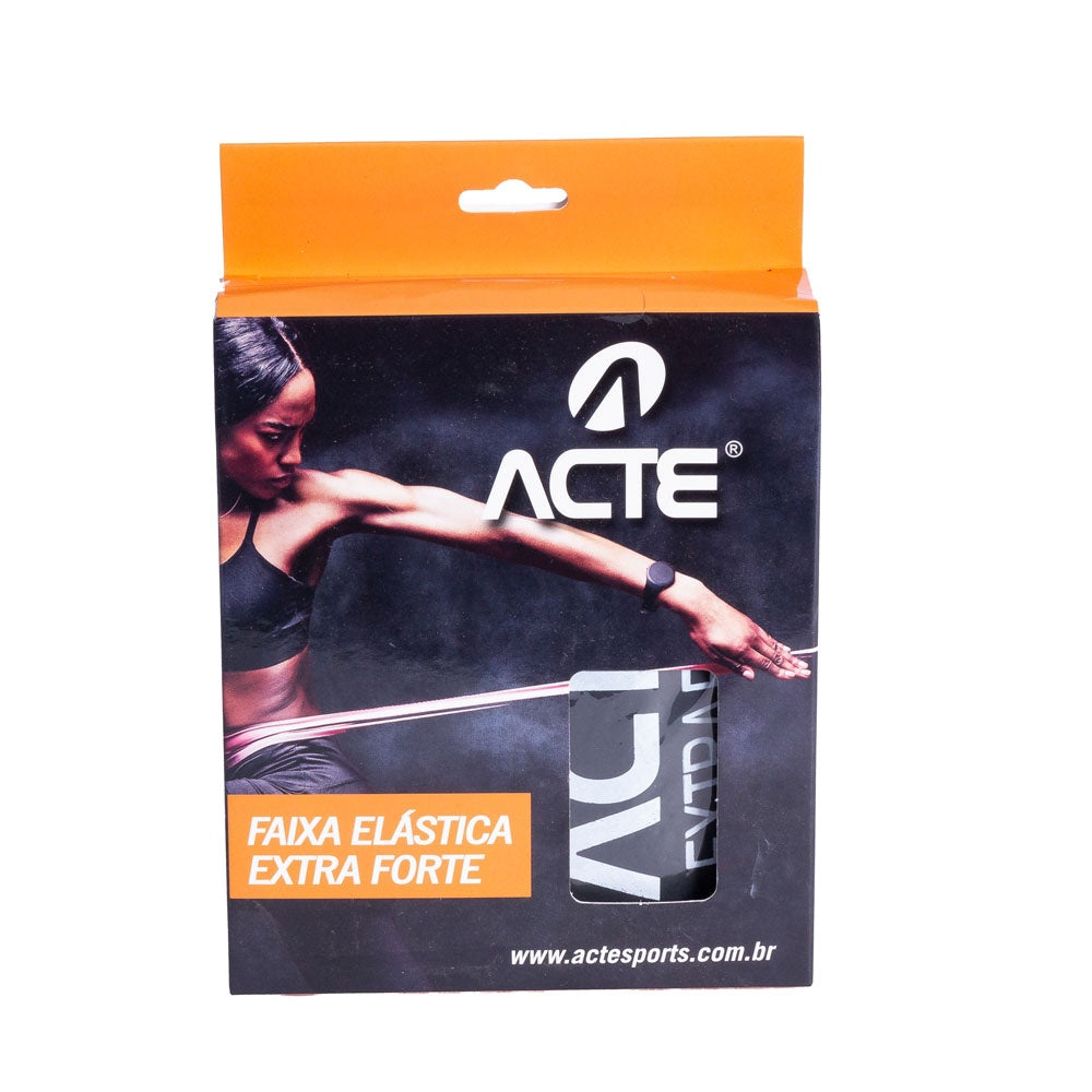 Faixa Elástica Extra-Forte Preta T177 Acte Sports