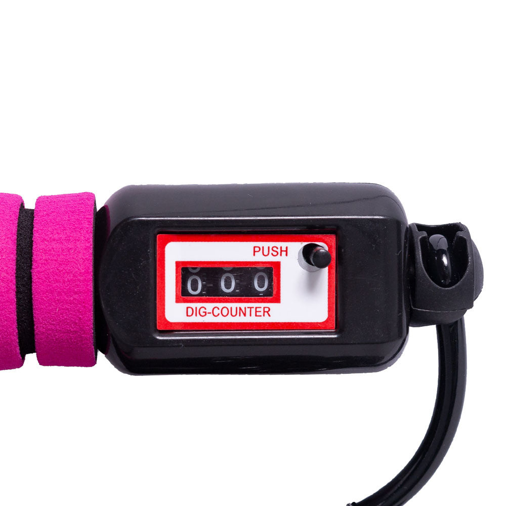 Corda Pular 2,75m PVC Espuma Contador Giros T2-R Rosa Acte