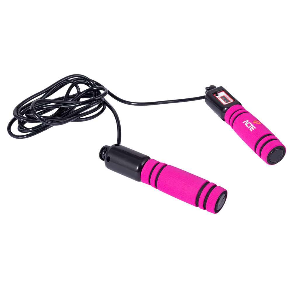 Corda Pular 2,75m PVC Espuma Contador Giros T2-R Rosa Acte
