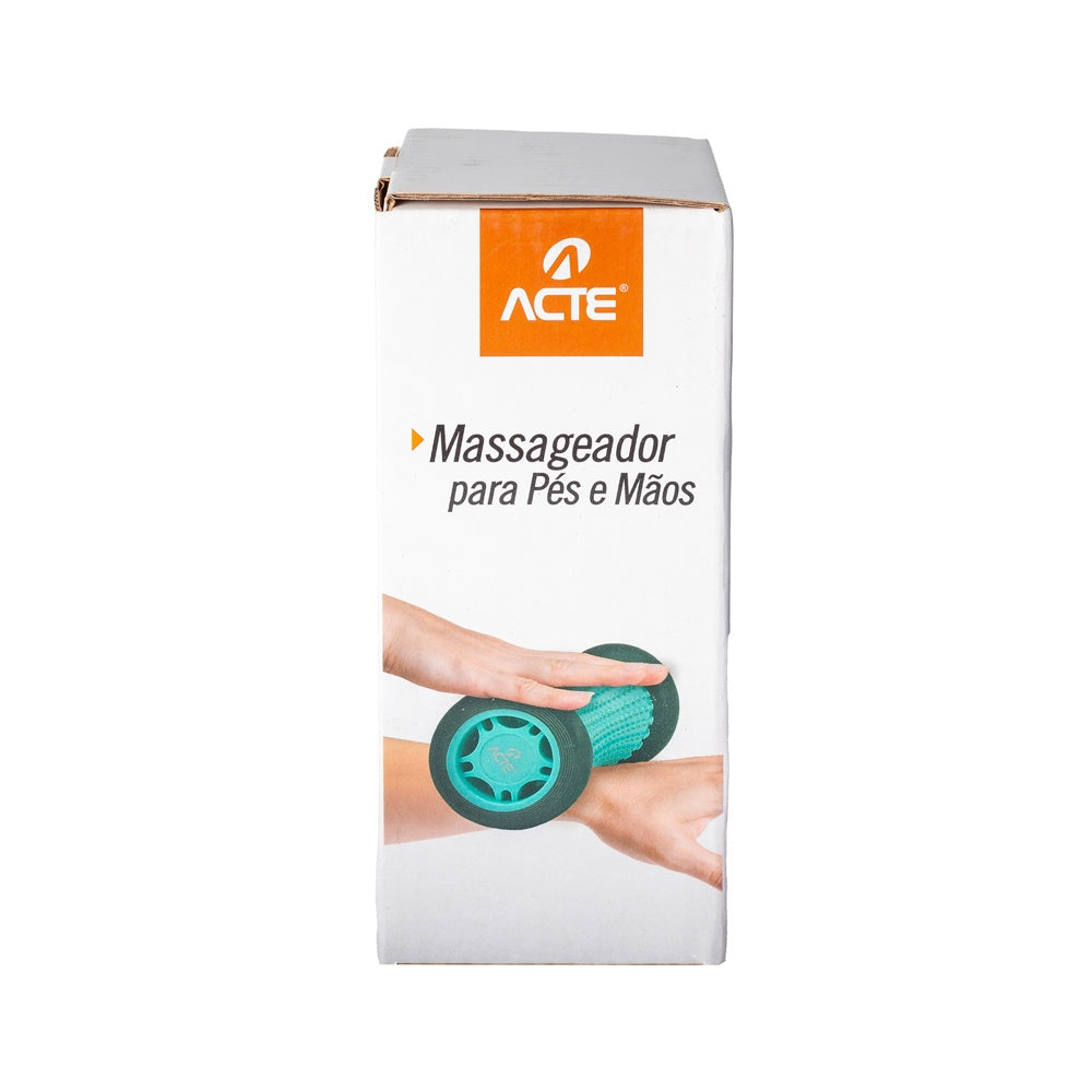 Rolo Massageador Pés e Mãos 17cm T225, Pvc, Massagem e Fisioterapia, Verde - Acte