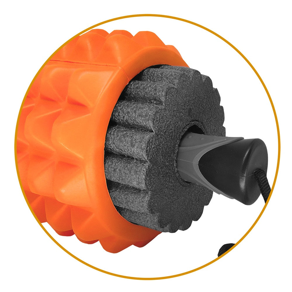 Kit Rolo Massagem 33cm T226, Pilates e Yoga, laranja - Acte
