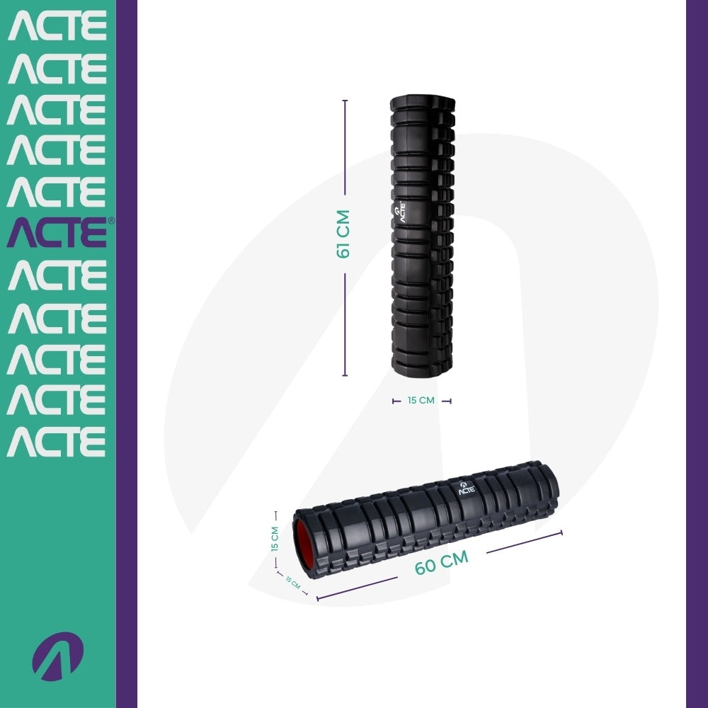 Rolo Liberação Miofascial 60x14cm EVA PVC T229 Preto Acte