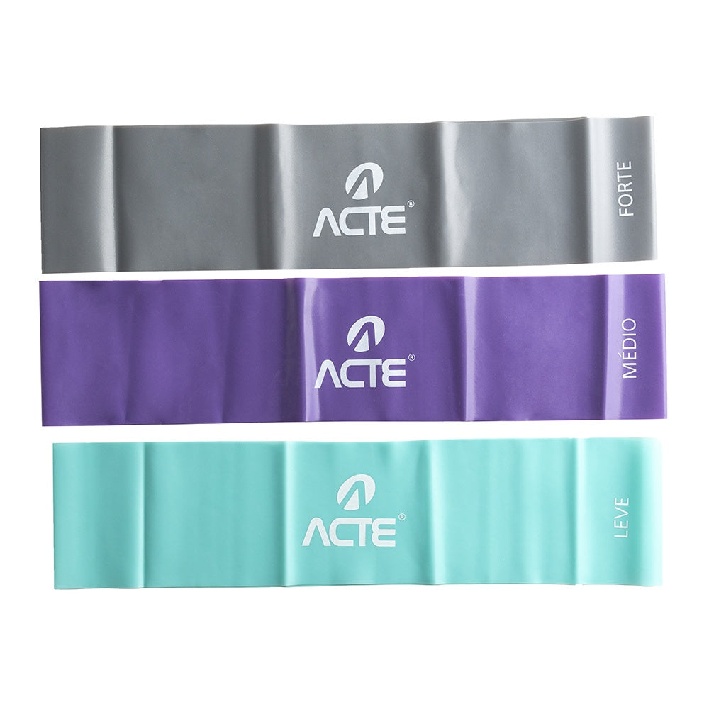 Kit 3 Loop Band Leve/Médio/Forte T234 Acte Sports