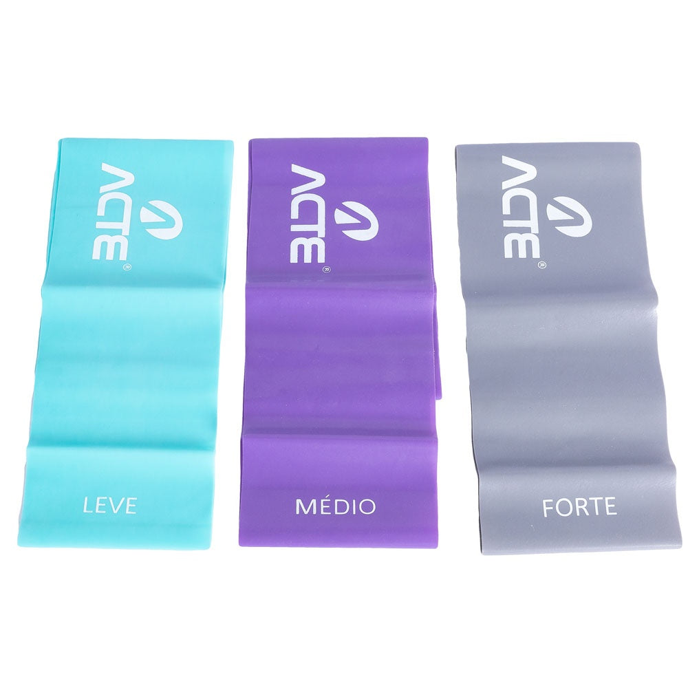 Kit 3 Loop Band Leve/Médio/Forte T234 Acte Sports