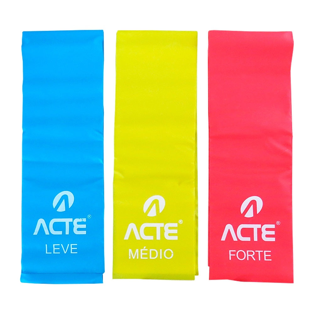 Kit 3 Faixas + 3 Mini Bands T270-A Acte Sports