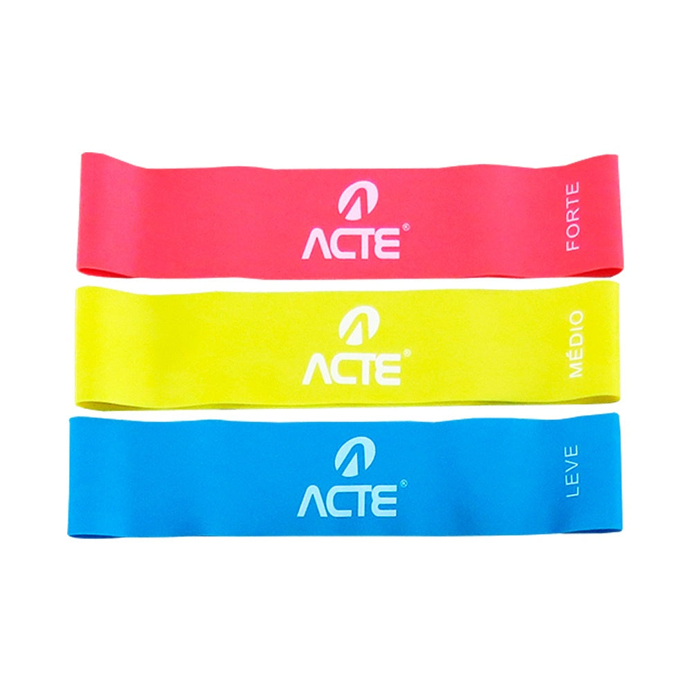 Kit 3 Faixas + 3 Mini Bands T270-A Acte Sports