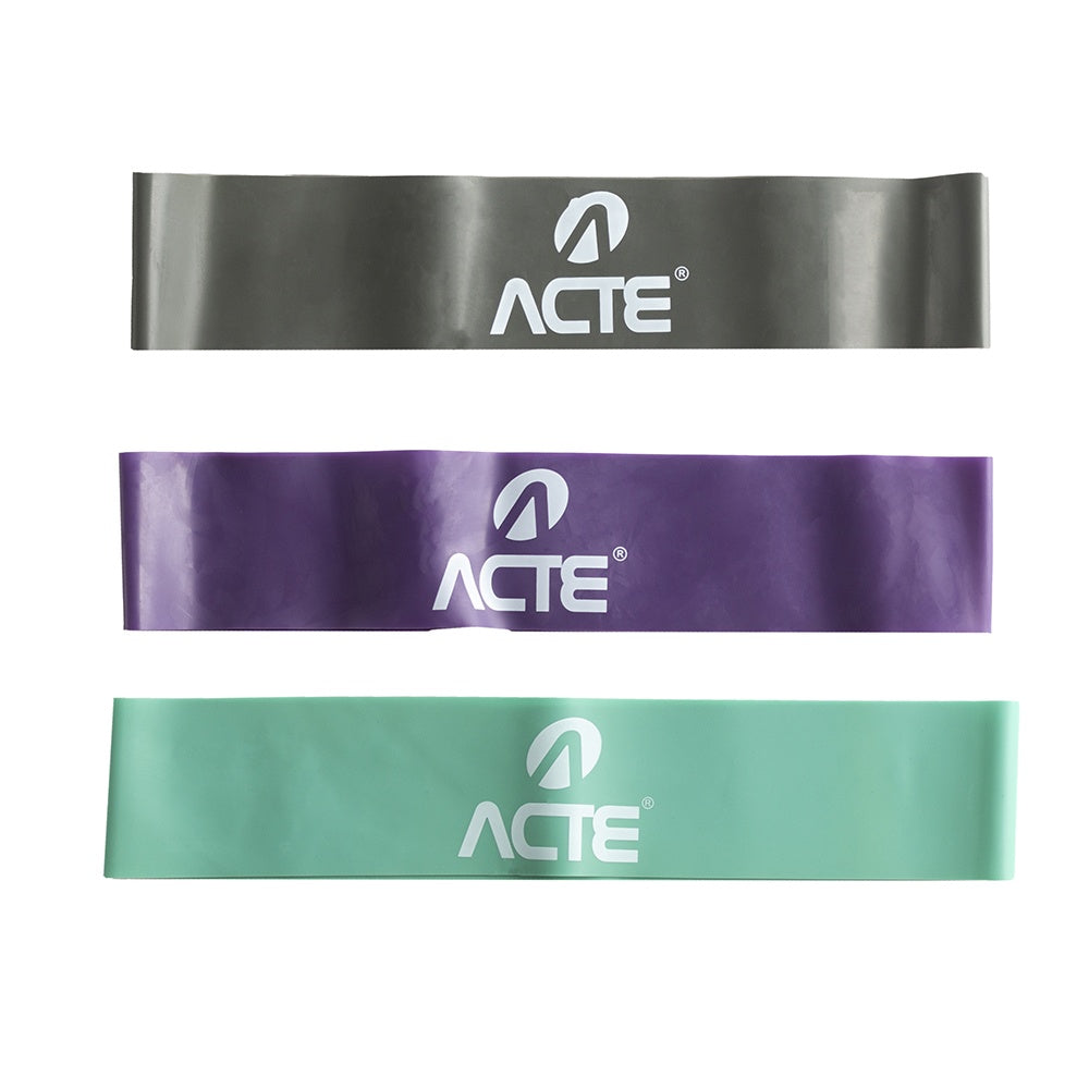 Kit 3 Faixas Elásticas + 3 Mini Bands Fácil / Médio / Difícil T270 Acte Sports