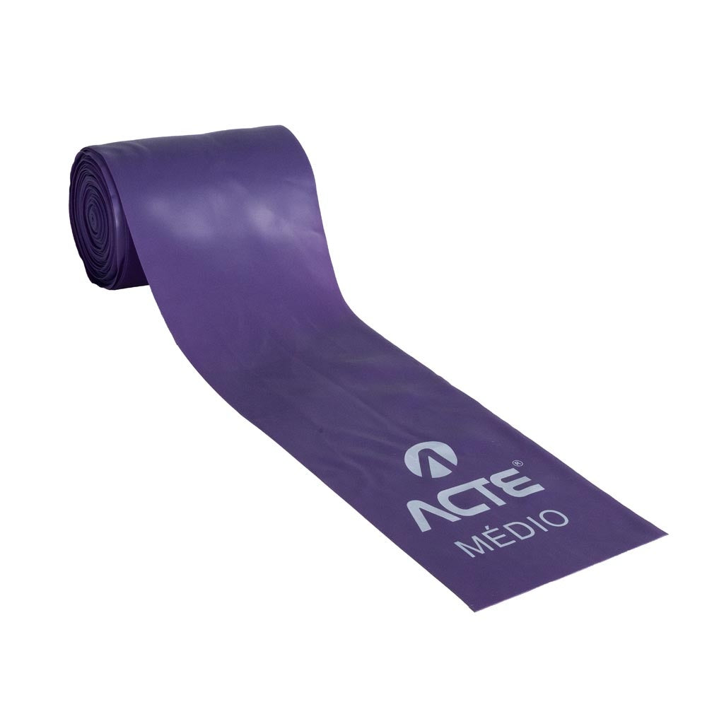Faixa de Exercícios Resistência Média 12m Roxa T276 Acte Sports