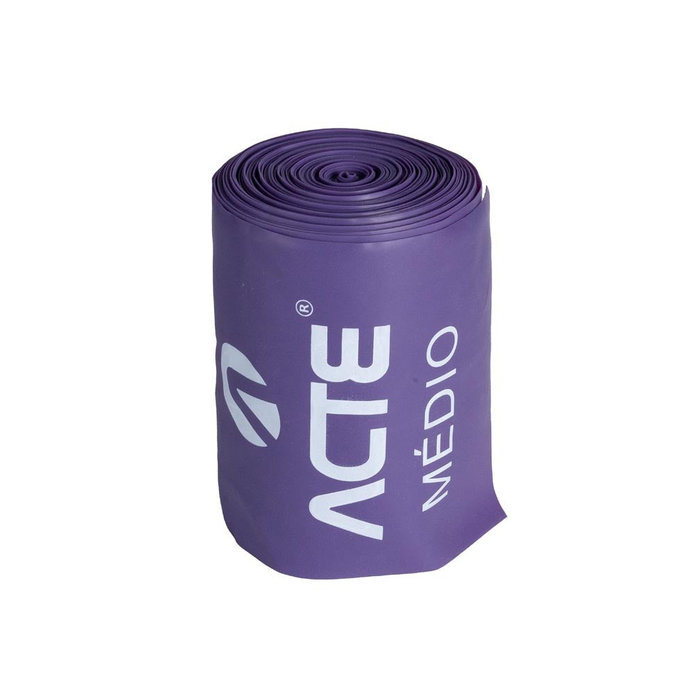 Faixa de Exercícios Resistência Média 12m Roxa T276 Acte Sports